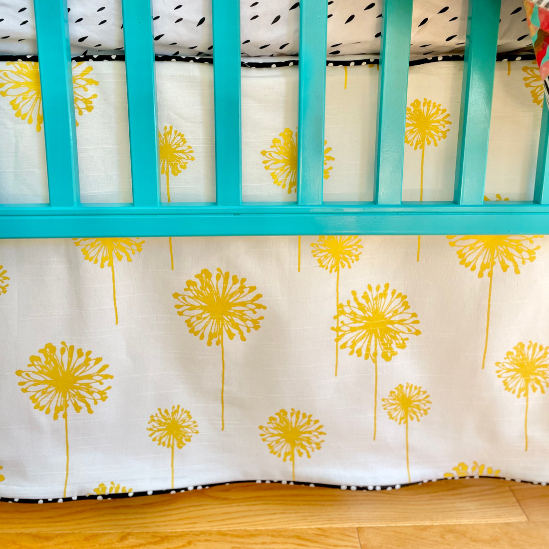 Dandelion Crib Skirt